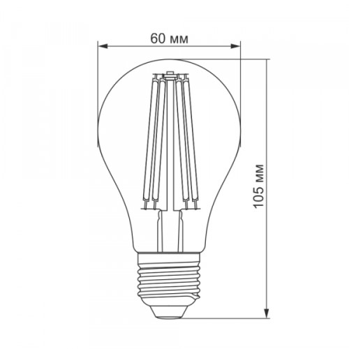 LED лампа TITANUM Filament A60 7W E27 4100K