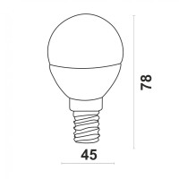 LED лампа LED UL P45-7W-N E14