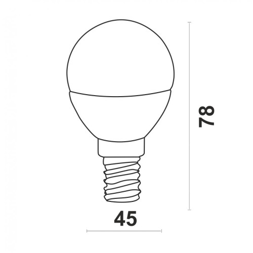 LED лампа LED UL P45-7W-N E14