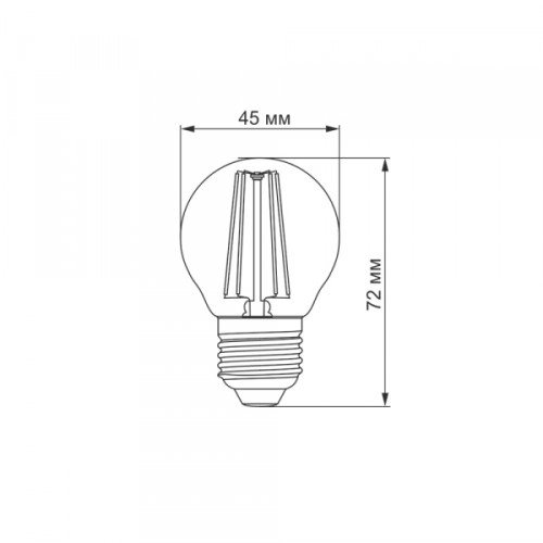 LED лампа TITANUM Filament G45 4W E27 2200K бронза