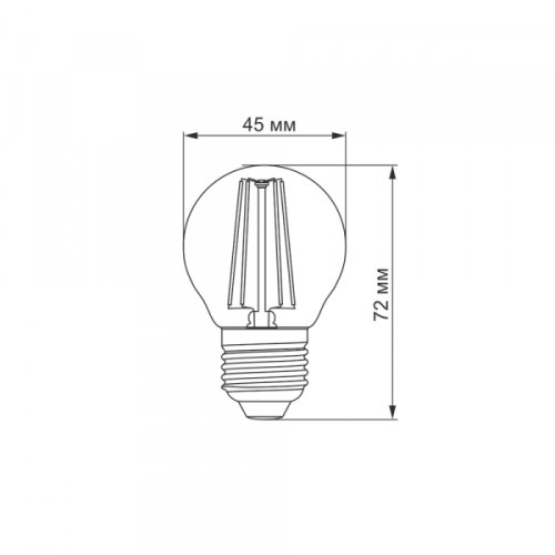 LED лампа TITANUM Filament G45 4W E27 4100K
