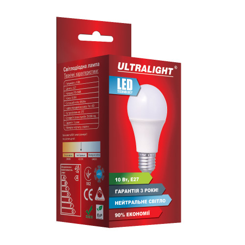 LED лампа LED UL A60-10W-N E27