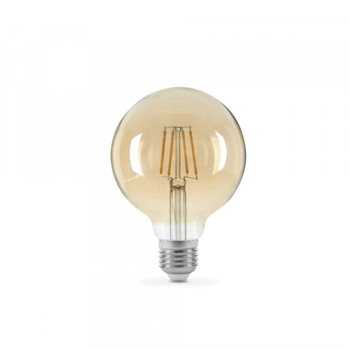 LED лампа TITANUM Filament G95 6W E27 2200K бронза