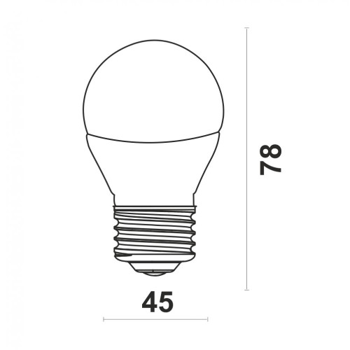 LED лампа LED UL G45-7W-N E27