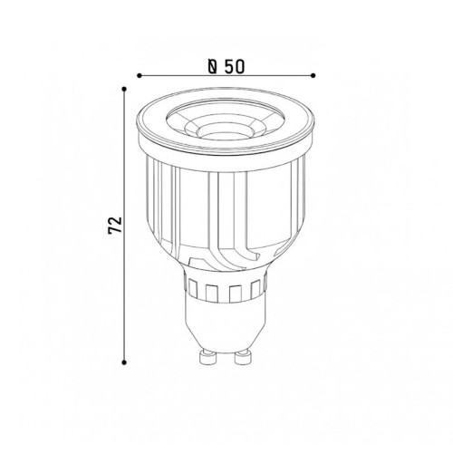 Лампа LED GU10 3WCOB 2700К 270Lm KLOODI KDGU10-3W 2.7K 3D WH