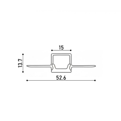 LED профіль врізний, гнучкий з розсіювачем PC, 3м KLOODI KLPB5315TR 3
