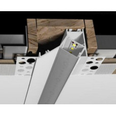 LED профіль врізний під шпаклівку з розсіювачем PC, 3м KLOODI KLP9534 3 WH