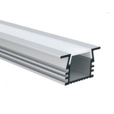 LED профіль врізний. Розсіювач PC морозний в комплекті. 2м KLOODI KLP1612KR 2