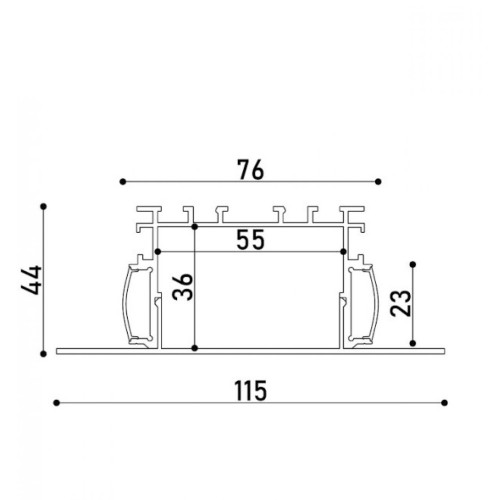 LED профіль з розсіювачем PC матовий опал, 2м KLOODI KLP006 2