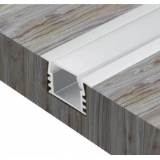 LED профіль врізний. Розсіювач PC морозний в комплекті. 2м KLOODI KLP1612KR 2