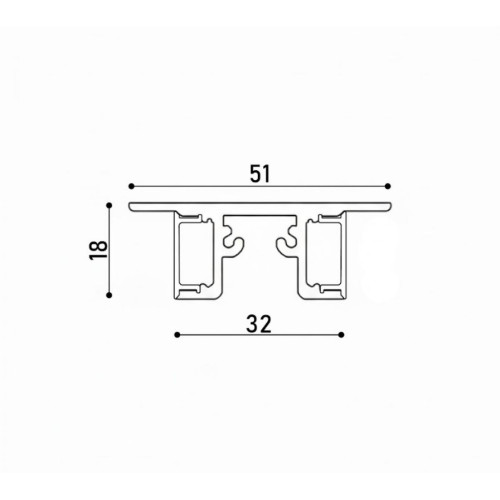 LED профіль накладний з розсіювачем PC, 2м KLOODI KLP5018 2