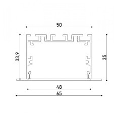 LED профіль з розсіювачем PC, 3м KLOODI KLP5035 3