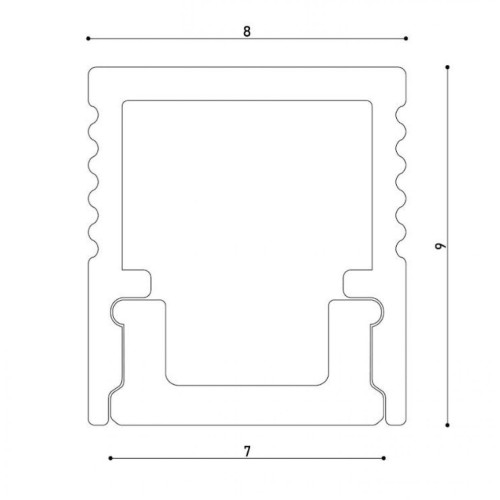 LED профіль підвісний з розсіювачем PC, 2м KLOODI KLP0809 2