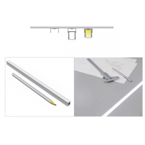 LED профіль підвісний з розсіювачем PC, 2м KLOODI KLP0809 2
