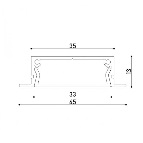 LED профіль з розсіювачем PC матовий опал, 3м KLOODI KLP3513 3