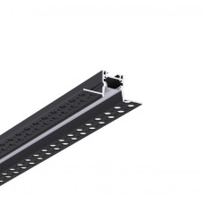 LED профіль врізний під шпаклівку з розсіювачем PC, 2м KLOODI KLP176TR 2 BK