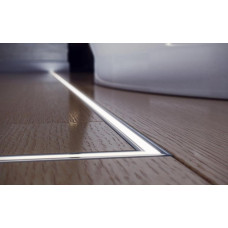 LED Профіль алюмінієвий підлоговий. Розсіювач PC в комплекті. 2м KLOODI KLP2213 2