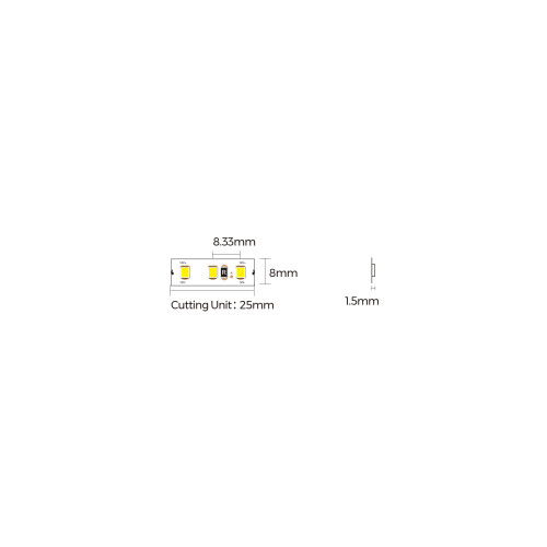 LED стрічка OLEDIM PS-2835-120-IP20-8.8W-4000К-12V
