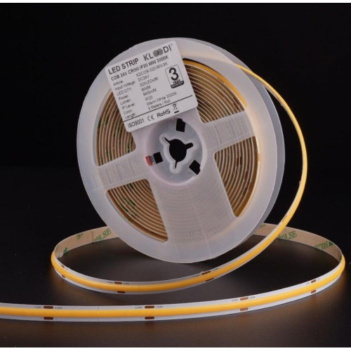 LED Стрічка 8W 320LED 3000K 720LM IP20 24V KLOODI KDCOB-320-8W-3К-24V