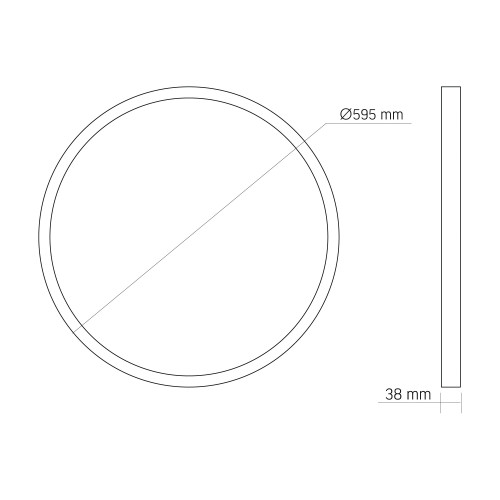 LED панель кругла VIDEX PBR600 48W 3000-4000-6000K 230V