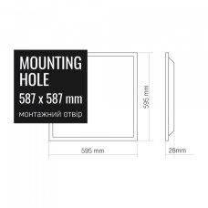LED панель VIDEX 48W 6000K матова