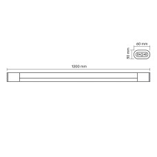 LED свiтильник лiнiйний TITANUM 45W 1.2М 6500K Black (TL-BNO-45126B)