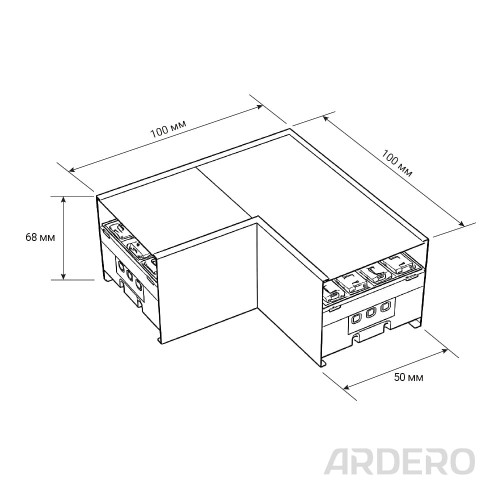 L-соединитель Ardero AL4025-L 5Вт 4000K для светильников AL4025 черный