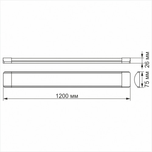 LED свiтильник лiнiйний TITANUM 36W 1.2М 6500K