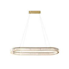 Люстра Azzardo AZ6711 Spark Oval LED 2x71W 3000K-6000K IP20 золотая