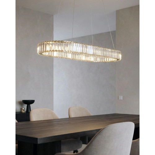 Люстра Azzardo AZ6711 Spark Oval LED 2x71W 3000K-6000K IP20 золотая