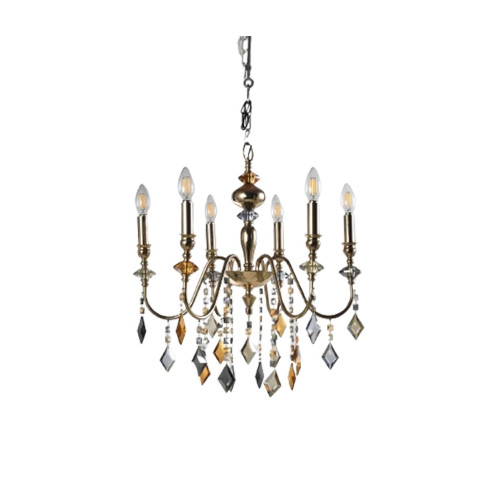 Люстра Edlin PL2416-6 Vanessa E14 6x12W IP20 золотий