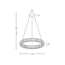 Люстра Azzardo AZ5789 Spark LED 1x30W 3000K 2560Lm IP20 хром