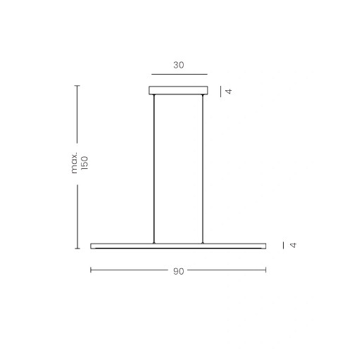 Подвесной светильник, люстра Azzardo AZ5764 Alamo LED 1x16W 3000K 1280Lm IP20 черный