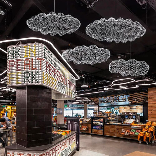 Декоративная люстра-облачка LED CLOUD в белом корпусе 80х45 см | Line F | Арт. MJ83-800 WT 