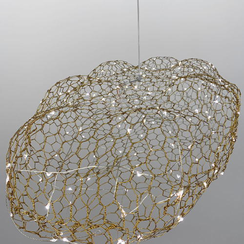 Декоративная люстра-облачка LED CLOUD в золотом корпусе 150х85 см | Line F | Арт. MJ83-1500 GD 