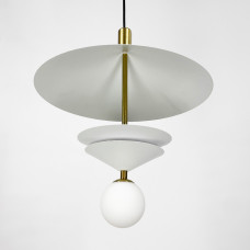 Елегантна підвісна люстра із білим плафоном | Арт. AA 457-360 WT | Line F