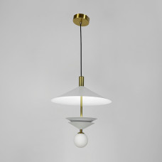 Елегантна підвісна люстра із білим плафоном | Арт. AA 457-360 WT | Line F