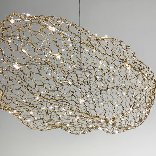 Декоративная люстра-облачка LED CLOUD в золотом корпусе 100х50 см | Line F | Арт. MJ83-1000 GD 