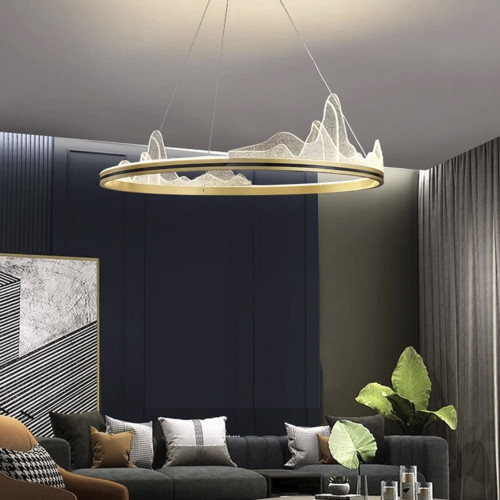 Изысканная подвесная LED люстра с имитацией высокогорья Ø 100 см | Line F | Арт. SGA16-1000 AB 