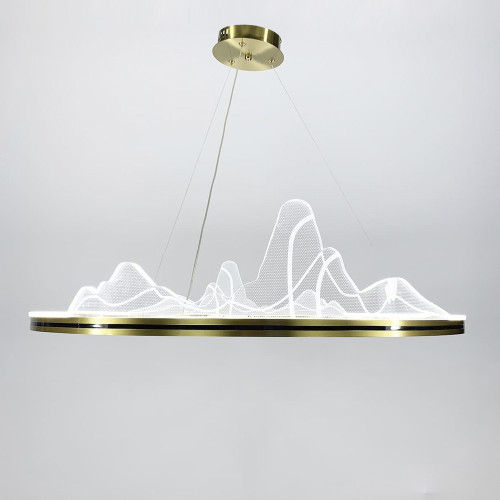 Изысканная подвесная LED люстра с имитацией высокогорья Ø 100 см | Line F | Арт. SGA16-1000 AB 