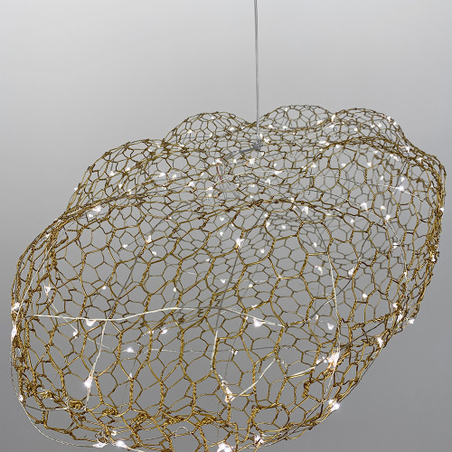 Декоративная люстра-облачка LED CLOUD в золотом корпусе 60х37 см | Line F | Арт. MJ83-600 GD 
