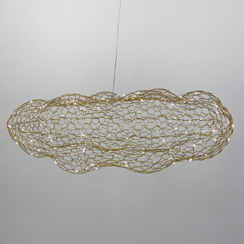Декоративная люстра-облачка LED CLOUD в золотом корпусе 60х37 см | Line F | Арт. MJ83-600 GD 