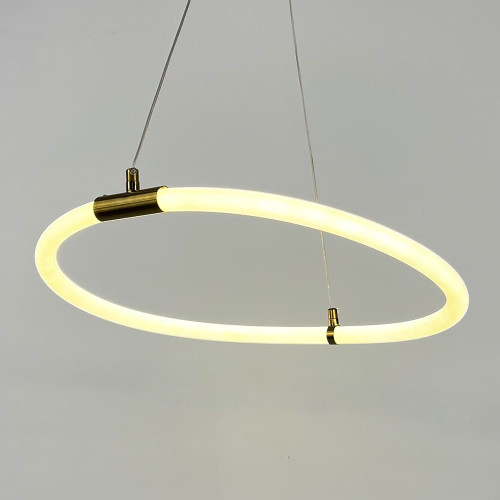 Латунна кільцева люстра з гнучкою LED стрічкою Ø 45 см | Line F | Арт. MD8074-R 