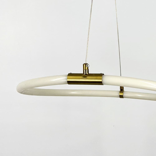 Латунна кільцева люстра з гнучкою LED стрічкою Ø 45 см | Line F | Арт. MD8074-R 