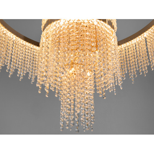 Люстра хрустальная Diasha 376 золото LED 165Вт многоярусная подвес (арт. 376-800CH)
