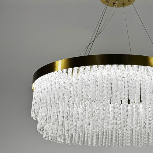 Изысканная подвесная LED люстра в латунном корпусе Ø 80 см | Line F | Арт. M221-800 GD 
