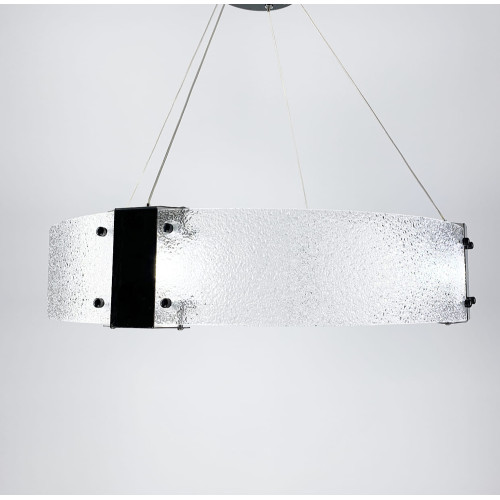 Дизайнерська LED люстра з фактурним склом Line.F  Діаметр 60см