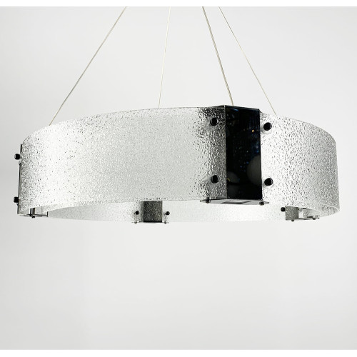 Дизайнерська LED люстра з фактурним склом Line.F  Діаметр 60см