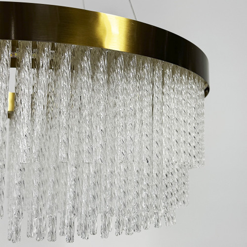Изысканная подвесная LED люстра в латунном корпусе Ø 60 см | Line F | Арт. M221-600 GD 