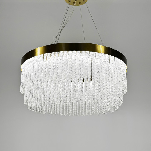 Изысканная подвесная LED люстра в латунном корпусе Ø 60 см | Line F | Арт. M221-600 GD 